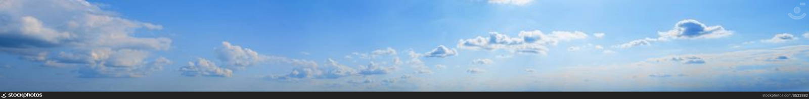 Sky clouds summer panorama. Sky and clouds day summer nature background