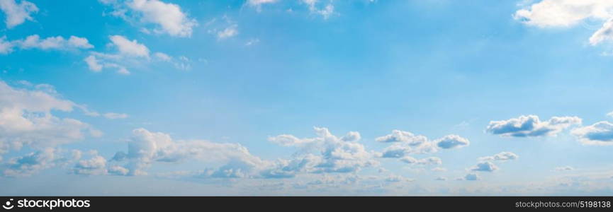 Sky clouds summer panorama. Sky clouds summer panorama background. Sky clouds summer panorama