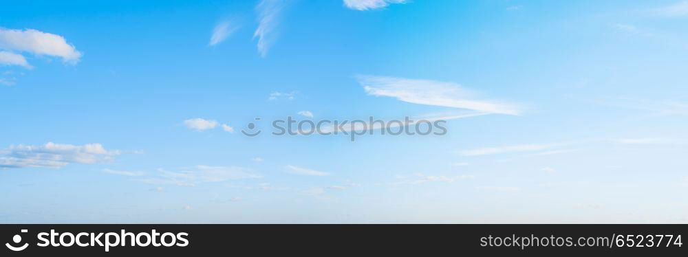 Sky clouds summer panorama. Sky clouds summer panorama background. Sky clouds summer panorama