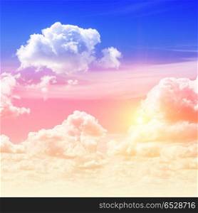 Sky colors air clouds. Sky colors air clouds. Summer morning background. Sky colors air clouds