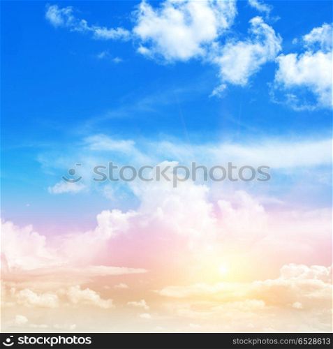Sky colors air clouds. Summer morning background. Sky colors air clouds. Sky colors air clouds