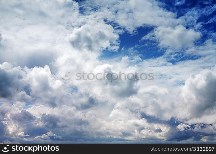 sky covered with clouds