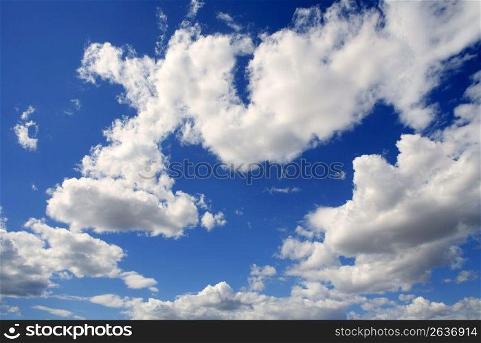 sky in blue with clouds daytime cloudscape in nature