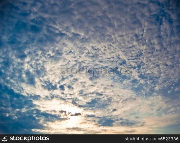 Sky morning clouds. Sky morning clouds beautiful outdoor summer panorama. Sky morning clouds
