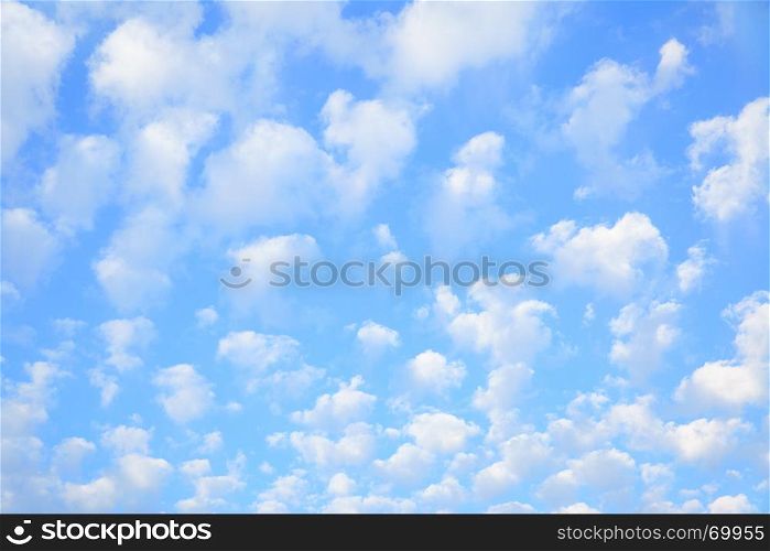 Sky with a lot of small clouds, may be used as background