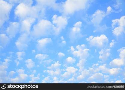Sky with a lot of small clouds, may be used as background