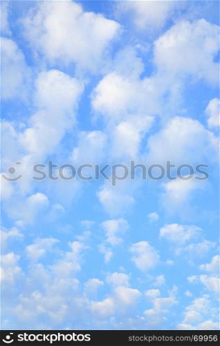 Sky with a lot of small clouds, may be used as vertical background