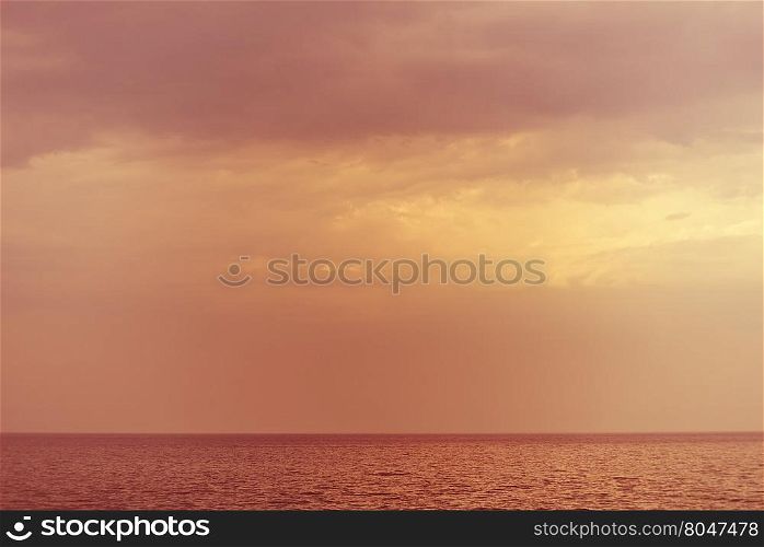sky with clouds and sea water