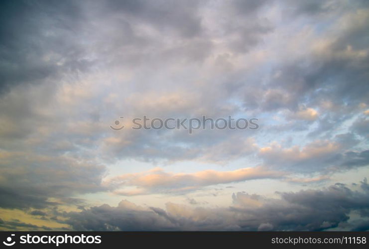 sky with clouds and sun