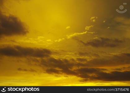 sky with clouds and sun