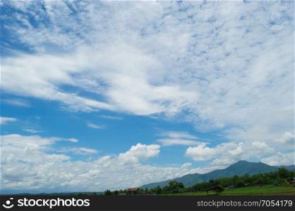 Sky with Cloudy,mountain view and other afternoon atmospheric