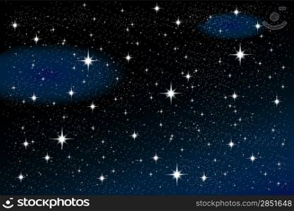 sky with stars of all sizes during a moonless night