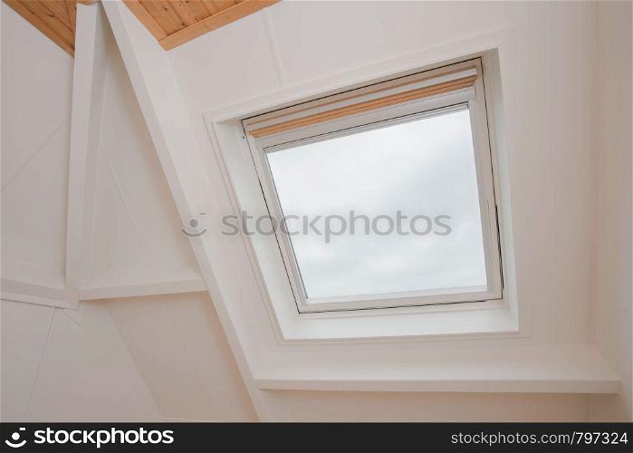 Skylight on a residential home, interior shot modern design new. Skylight on a residential home, interior shot modern design