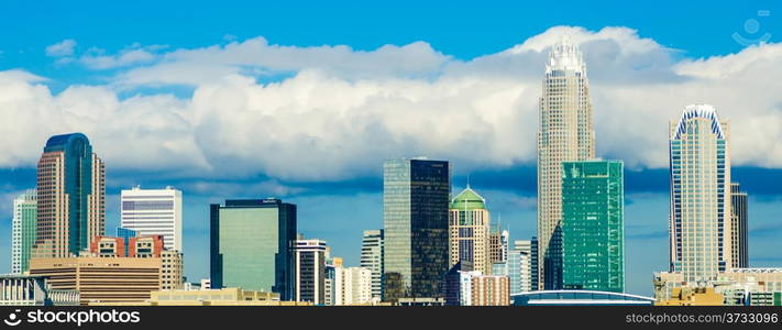 skyline of a modern city - charlotte, north carolina, usa