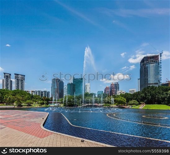 Skyline of Central Business District of Kuala Lumpur, Malaysia