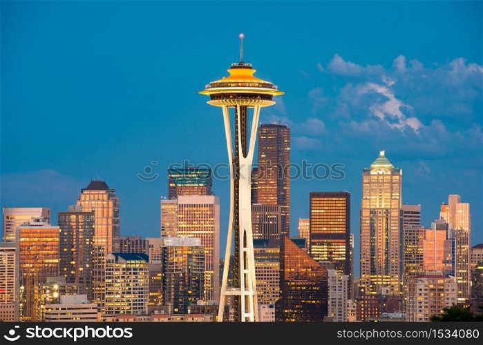 Skyline of downtown Seattle at Washington State