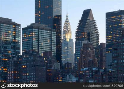 Skyline of midtown Manhattan in New York City