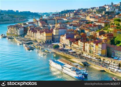 Skyline of Porto Old Town in daylight. Portugal&#xD;