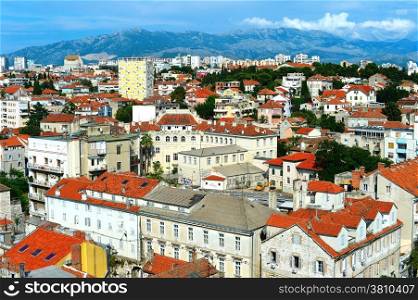 Skyline of Split, Croatia. View from the tower of Cathedral of Saint Domnius&#xA;