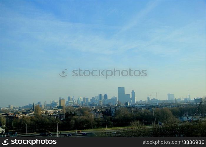 Skyline of the city of Rotterdam, the Netherlands