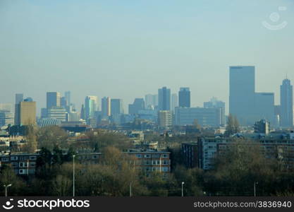 Skyline of the city of Rotterdam, the Netherlands