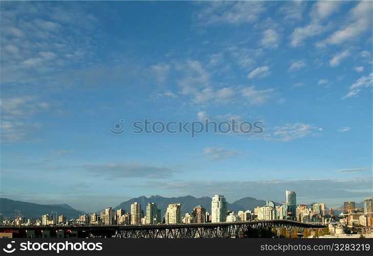Skyline of Vancouver Canada.