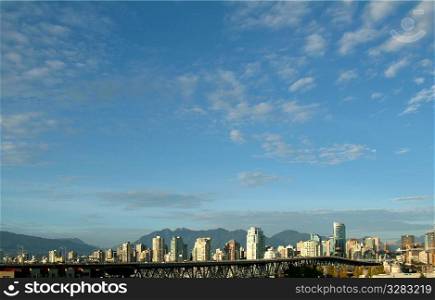 Skyline of Vancouver Canada.