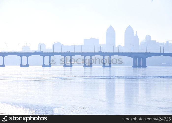 skyline, view of the city Dnepropetrovsk, Ukraine