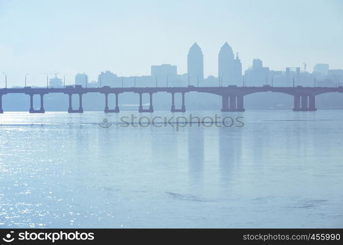 skyline, view of the city Dnepropetrovsk, Ukraine