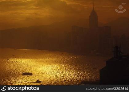 Skyscraper at the waterfront, Hong Kong, China