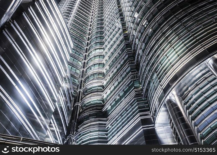 Skyscraper background of Petronas Towers. Skyscraper abstract background of Petronas Twin Towers, Kuala Lumpur, Malaysia