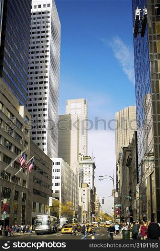 Skyscraper in a city, Fifth Avenue, Manhattan, New York City, New York State, USA