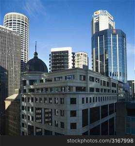 Skyscrapers and buildings in Sydney, Australia.