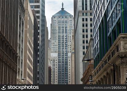 Skyscrapers and Chicago Board Of Trade, Chicago, Cook County, Illinois, USA