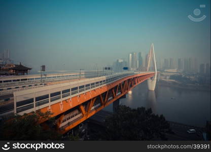 Skyscrapers and Yangtze River. Chongqing , China