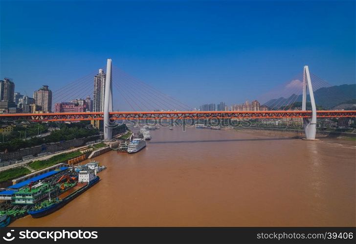 Skyscrapers and Yangtze River. Chongqing , China