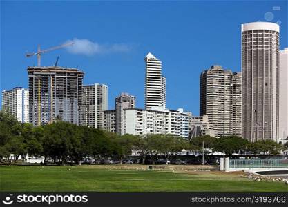 Skyscrapers in a city, Honolulu, Oahu, Hawaii Islands, USA
