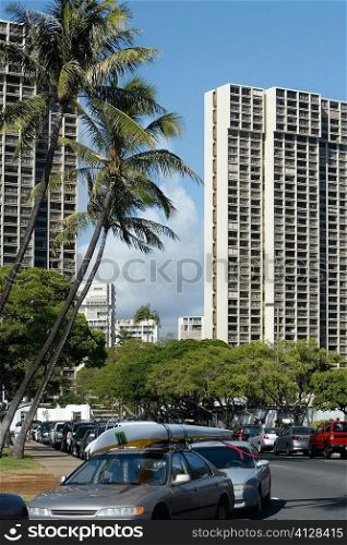 Skyscrapers in a city, Honolulu, Oahu, Hawaii Islands, USA
