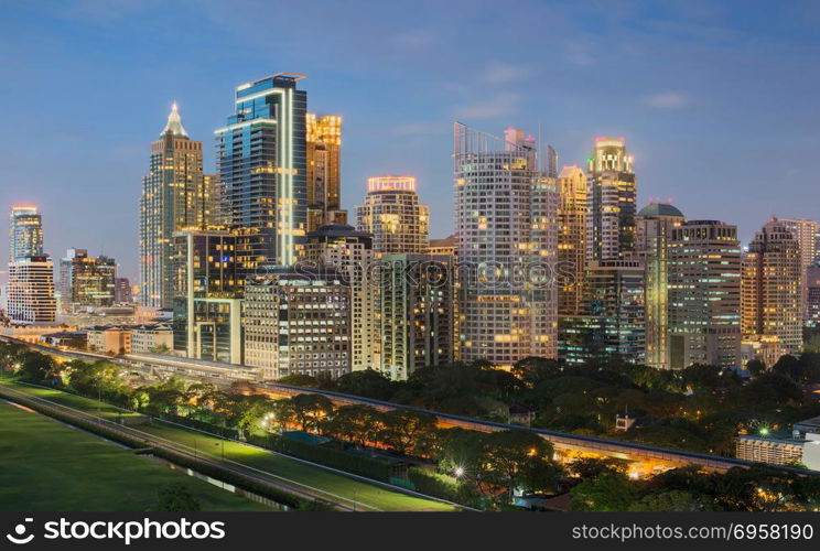 Skyscrapers in Bangkok, Downtown, Thailand