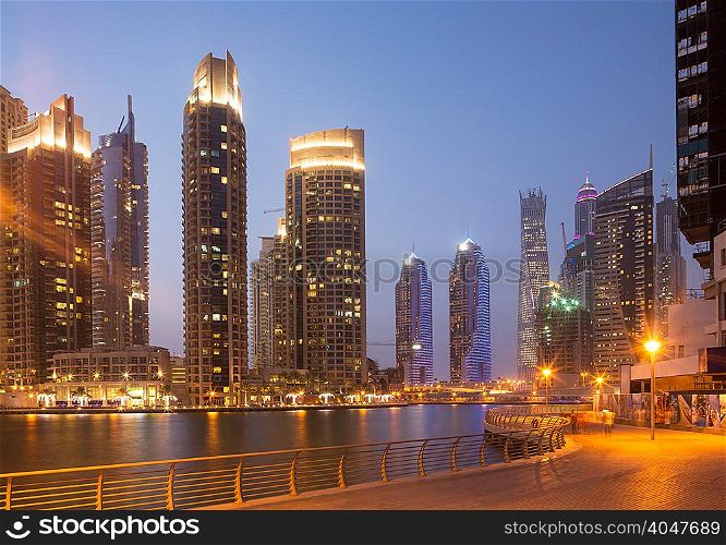 Skyscrapers in Dubai marina, Dubai, United Arab Emirates
