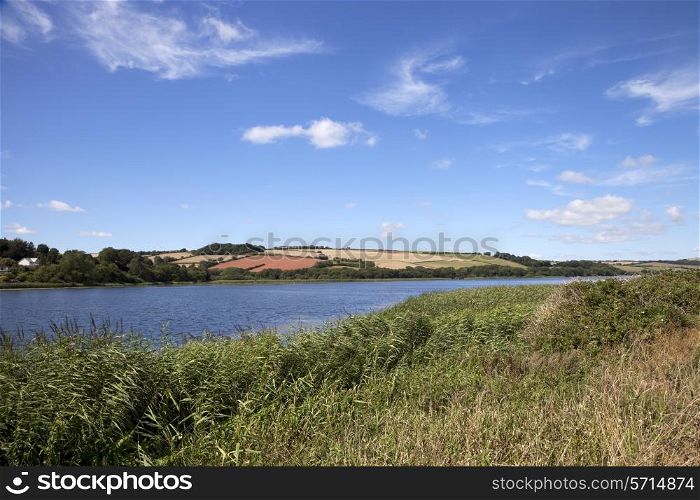 Slapton Ley, the largest freshwater lake in the south west of England, Devon.