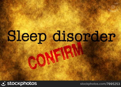 Sleep disorder confirm stamp