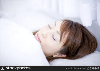 Sleeping Japanese woman