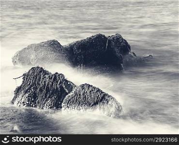 Sleeping sea, abstract natural landscape for your design