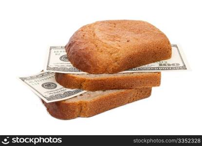 Slice bread with money