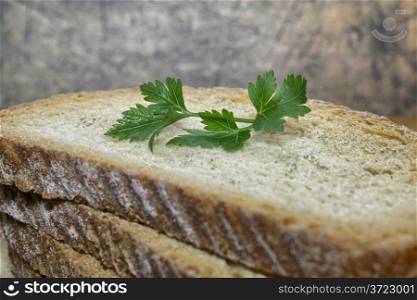 Slice of a whole wheat bread