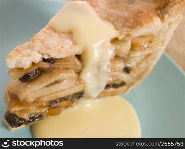 Slice of Apple Pie and Custard