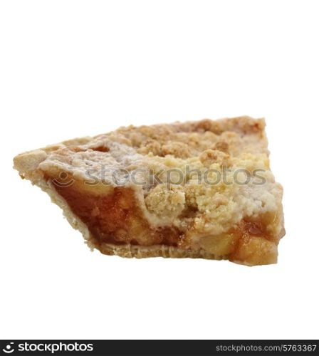 Slice Of Apple Pie Isolated On White Background