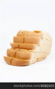 slice of bread on white isolated background.slice of bread overlay.