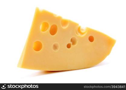 slice of cheese isolated on a white background